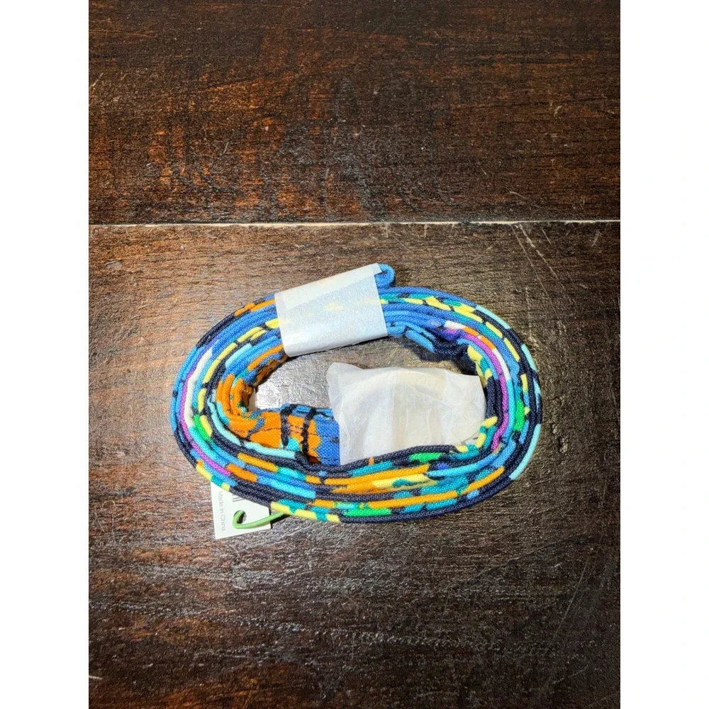 Vera Bradley Midnight Blues‎ Cotton Lanyard ID Key Holder New
